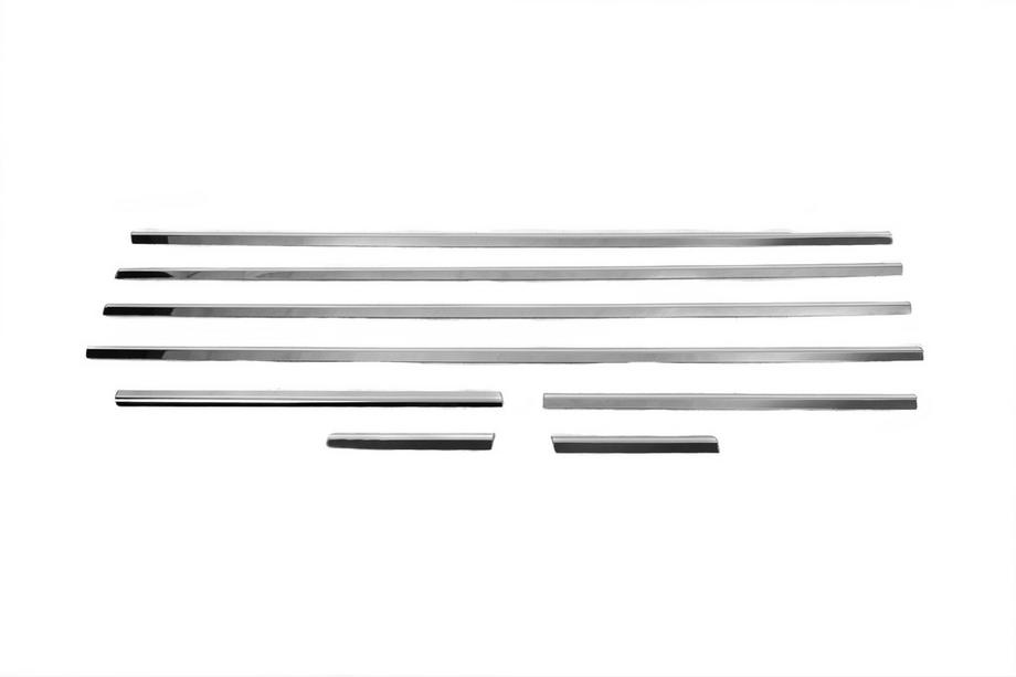 Volkswagen Touran 2010-2015 Molduras exteriores de ventanas acero inoxidable (8 uds) OmsaLine - Acero Inoxidable Italiano Foto 3