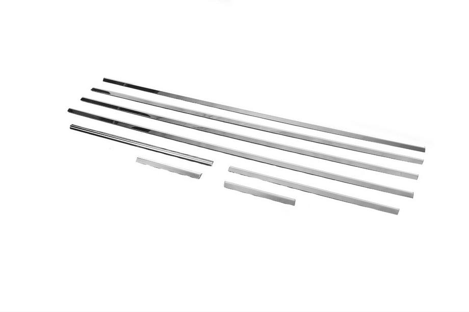 Volkswagen Touran 2010-2015 Molduras exteriores de ventanas acero inoxidable (8 uds) OmsaLine - Acero Inoxidable Italiano Foto 4