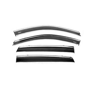 Deflectores de ventana con moldura cromada (4 uds, Niken) Hyundai Santa Fe 2 2006-2012 foto 2