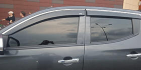 Fiat Fullback 2016- Deflectores de ventana con moldura cromada (4 uds, Niken) foto 1