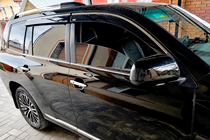 Toyota Highlander 2008-2013 Deflectores de ventana con moldura cromada (4 uds, Niken) foto 4