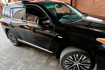 Toyota Highlander 2008-2013 Deflectores de ventana con moldura cromada (4 uds, Niken) foto 2
