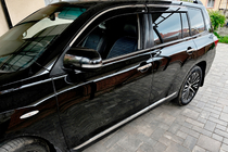 Toyota Highlander 2008-2013 Deflectores de ventana con moldura cromada (4 uds, Niken) foto 5