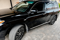 Toyota Highlander 2008-2013 Deflectores de ventana con moldura cromada (4 uds, Niken) foto 1