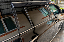 Toyota Highlander 2008-2013 Deflectores de ventana con moldura cromada (4 uds, Niken) foto 7