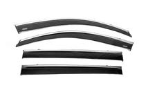 Toyota Highlander 2008-2013 Deflectores de ventana con moldura cromada (4 uds, Niken) foto 3
