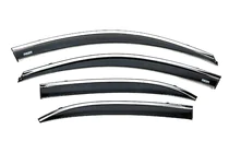 Chevrolet Malibu 2011-2018 Deflectores de ventana con moldura cromada (4 uds, Niken) foto 2