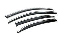 Chevrolet Malibu 2011-2018 Deflectores de ventana con moldura cromada (4 uds, Niken) foto 4