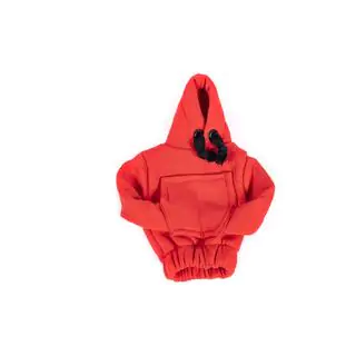 Funda palanca de cambios estilo sudadera (rojo, cordón negro) foto 4