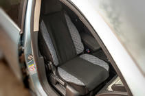 Funda de asiento ECO y tela (1 ud, Gris con costura gris + tela) foto 2