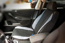Funda de asiento ECO y tela (1 ud, Gris con costura gris + tela) foto 3