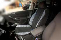 Funda de asiento ECO y tela (1 ud, Gris con costura gris + tela) foto 4