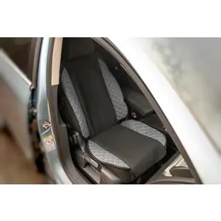 Funda de asiento ECO y tela (1 ud, Gris con costura gris + tela) foto 2