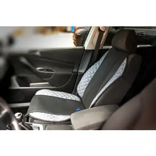 Funda de asiento ECO y tela (1 ud, Gris con costura gris + tela) foto 3