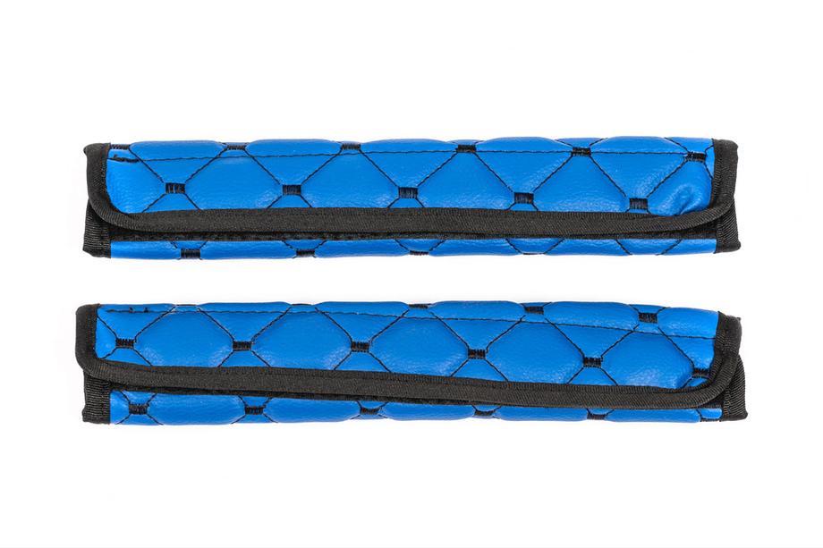 Fundas para cinturón de seguridad ECO (2 uds, Azul con costura negra) Foto 5