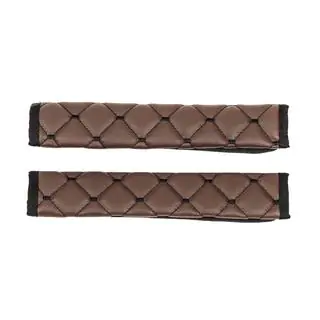Fundas para cinturón de seguridad ECO (2 uds, Marrón con costura negra) foto 3