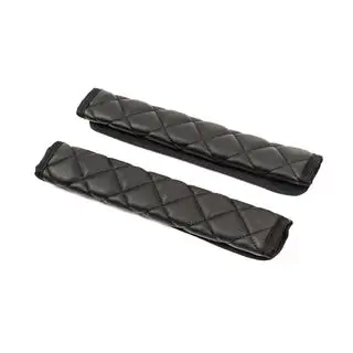 Fundas para cinturón de seguridad ECO (2 uds, Negro con costura negra) foto 3