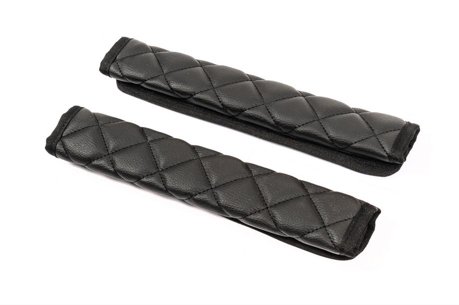 Fundas para cinturón de seguridad ECO (2 uds, Negro con costura negra) Foto 3