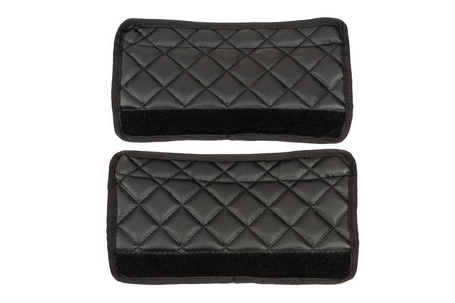 Fundas para cinturón de seguridad ECO (2 uds, Negro con costura negra) Foto 6