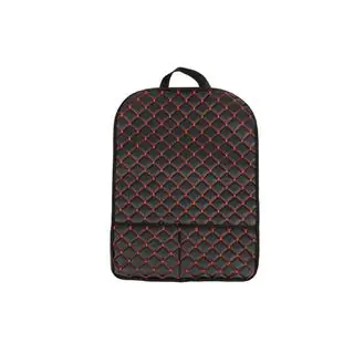 Organizador de respaldo de asiento ECO (1 ud, Negro con costura roja) foto 3