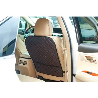 Organizador de respaldo de asiento ECO (1 ud, Negro con costura roja) foto 2