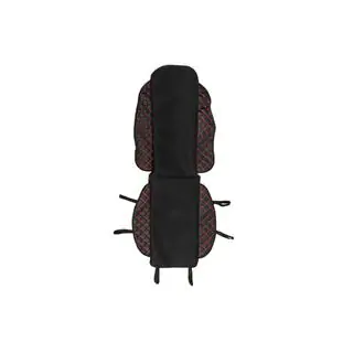 Funda de asiento ECO y tela (1 ud, Negro con costura roja + tela) foto 3