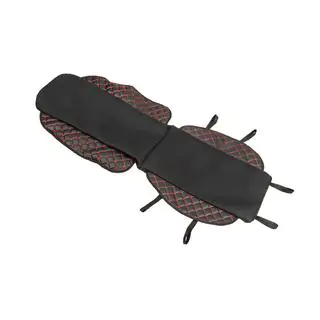 Funda de asiento ECO y tela (1 ud, Negro con costura roja + tela) foto 4