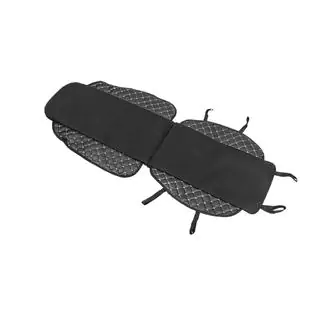 Funda de asiento ECO y tela (1 ud, Negro con costura gris + tela) foto 4