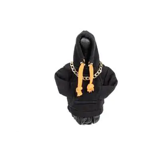 Funda de Palanca de Cambios Estilo Sudadera (Negro, Cordón Naranja) foto 1