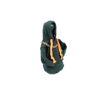 Funda para palanca de cambios estilo sudadera (verde, cordón naranja) foto 2