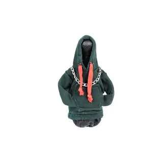 Funda palanca de cambios estilo sudadera (verde, cordón rojo) foto 1