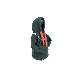 Funda palanca de cambios estilo sudadera (verde, cordón rojo) foto 2