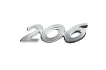 Peugeot 206 1998-2024 Emblema 206 (90mm x 25mm) foto 1
