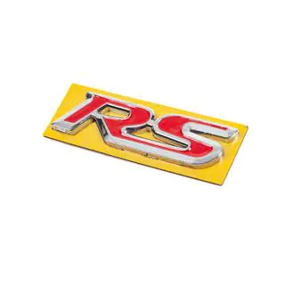 Emblema RS rojo con cromo (95mm x 25mm) foto 2