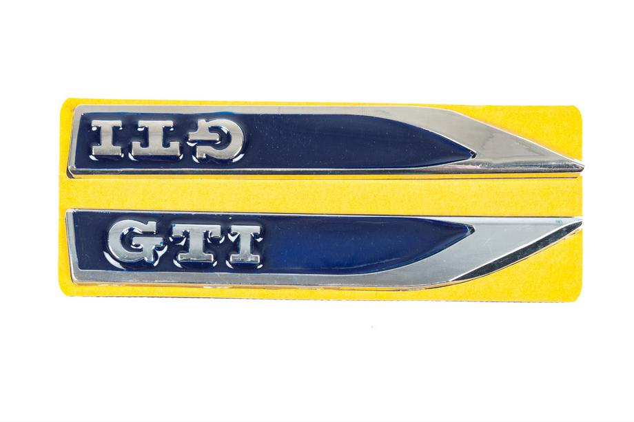 Molduras laterales GTI azul cromo (145mm x 22m) Foto 1