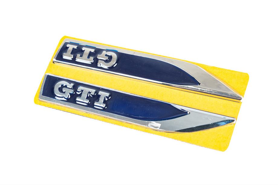 Molduras laterales GTI azul cromo (145mm x 22m) Foto 2