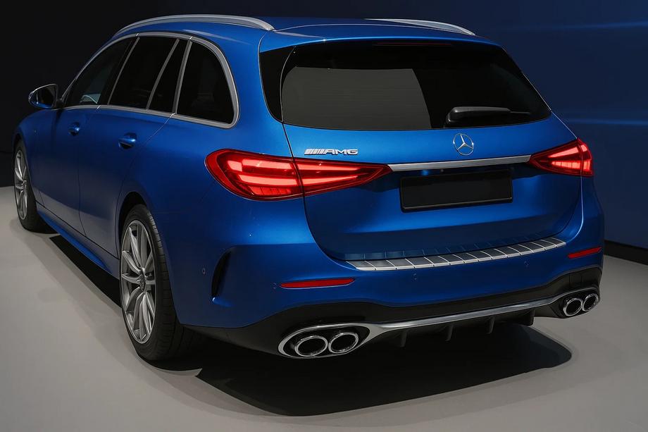 Mercedes C-class W206 2022- Protector de parachoques trasero Carmos mate (SW, acero inoxidable) Image