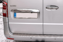 Mercedes Vito/V-class W447 2014- Moldura cromada sobre matrícula 2 puertas (acero inoxidable) foto 1