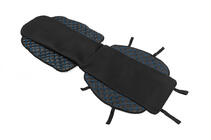Funda de asiento ECO y tela (1 ud, Negro con costura azul + tela) foto 2