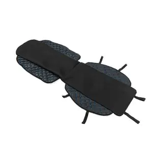Funda de asiento ECO y tela (1 ud, Negro con costura azul + tela) foto 2