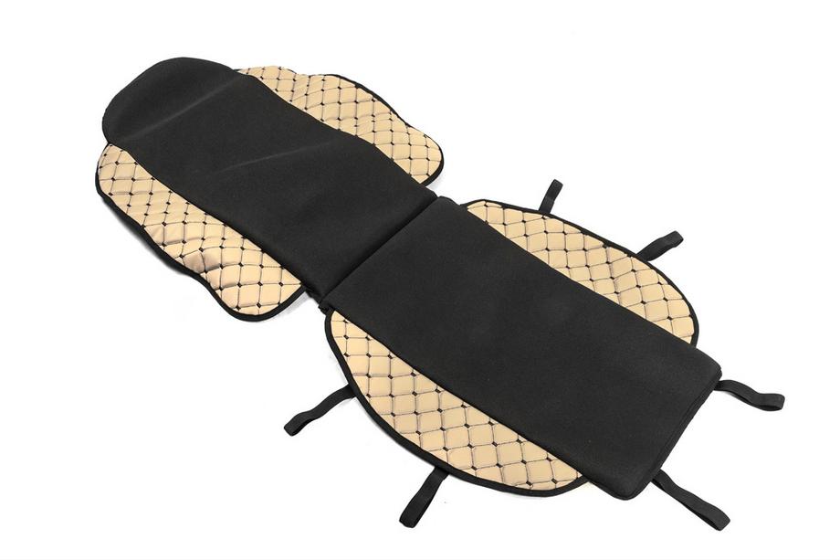 Funda de asiento ECO y tela OLD (1 ud, Beige con costura negra + tela) Foto 1