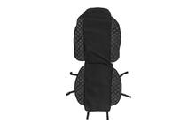 Funda de asiento ECO y tela (1 ud, Negro con costura negra + tela) foto 1
