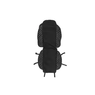 Funda de asiento ECO y tela (1 ud, Negro con costura negra + tela) foto 1