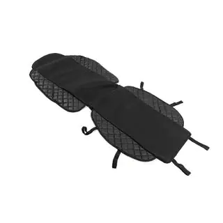 Funda de asiento ECO y tela (1 ud, Negro con costura negra + tela) foto 2