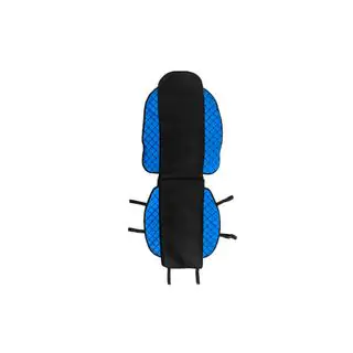 Funda de asiento ECO y tela (1 ud, Azul con costura negra + tela) foto 1