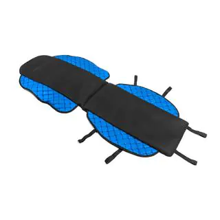 Funda de asiento ECO y tela (1 ud, Azul con costura negra + tela) foto 2