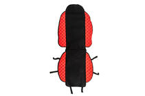 Funda de asiento ECO y tela (1 ud, Roja con costura negra + tela) foto 1