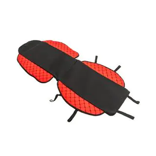 Funda de asiento ECO y tela (1 ud, Roja con costura negra + tela) foto 2