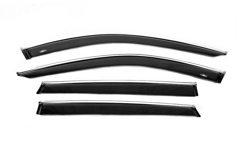 Skoda Superb 2015-2024 Deflectores de ventana con moldura cromada SW (4 uds, HIC) Image