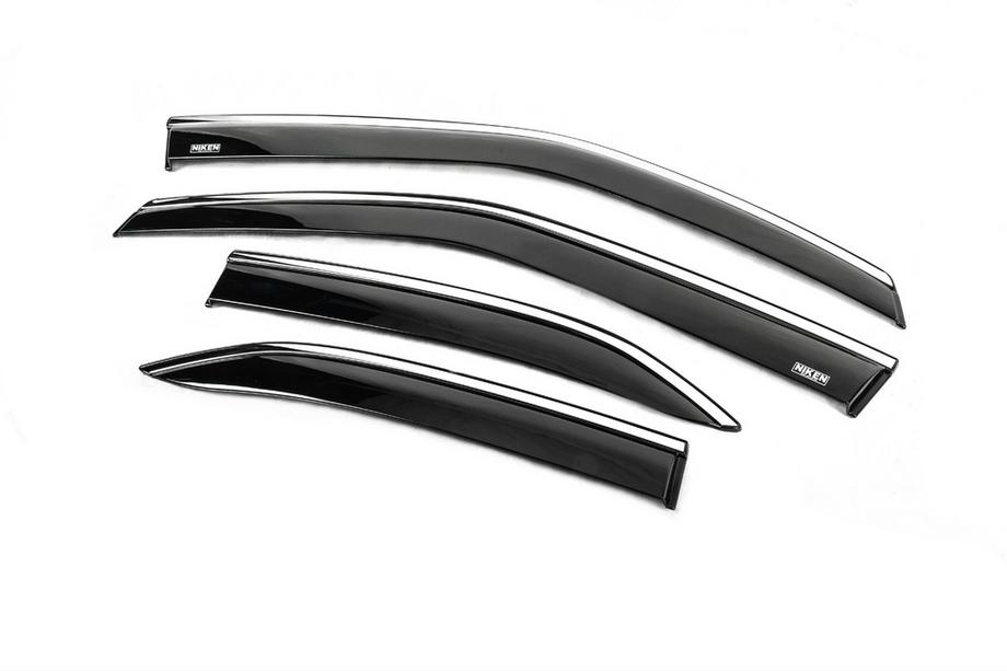 Toyota Yaris/Yaris Cross (XP210) 2020- Deflectores de ventana con moldura cromada (4 uds, Niken) Image